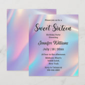 lieve zestien stijlvolle holografische uitnodiging (Voorkant / Achterkant)