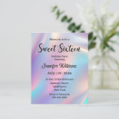 lieve zestien stijlvolle holografische uitnodiging (Staand voorkant)