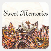 LIEVE ZONDAG! :) VIERKANTE STICKER (Voorkant)