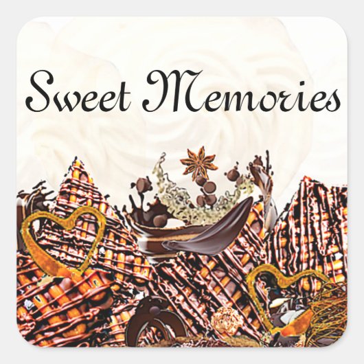 LIEVE ZONDAG! :) VIERKANTE STICKER (Voorkant)