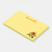 Lieve zonnebloem post-it® notes (Schuin)