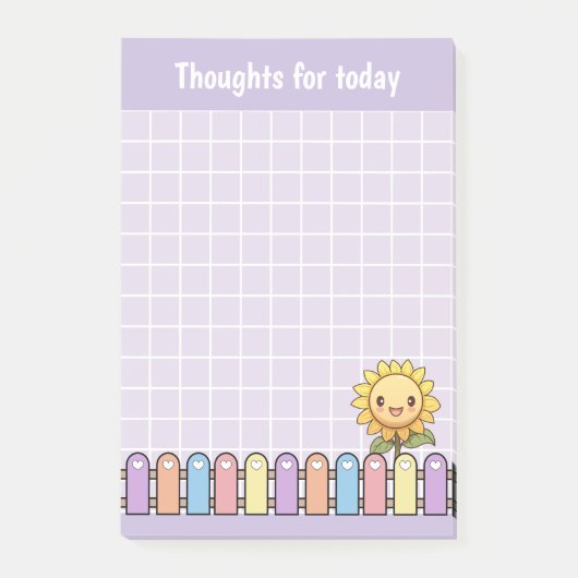 Lieve Zonnebloem Sering Gedachten Voor Vandaag Post-it® Notes (Voorkant)