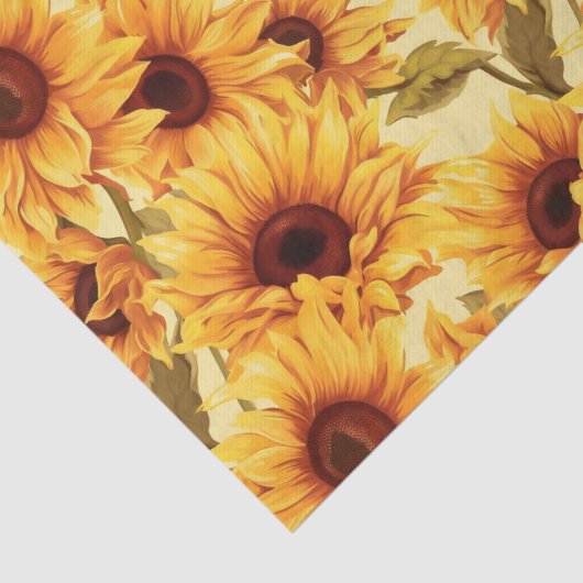 Lieve zonnebloemen tissuepapier (Detail)