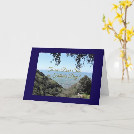 Lieve zoon, blije Vaderdag Kaart (Gele Bloem)