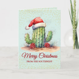 Lieve Zuidwesterse Dessert Cactus Kerstkaart Feestdagen Kaart