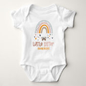 Lieve Zus gedempte regenboog harten en mot Romper (Voorkant)