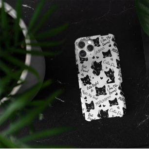 Lieve Zwarte Kat Halloween Patroon voor Kat Liefhe iPhone 16 Pro Max Hoesje