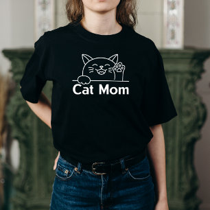 Lieve Zwarte Kat Moeder Eenvoudig Grappig vrouwen  T-shirt