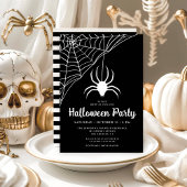 Lieve Zwarte Spin Invitatie voor Halloweenfeest Kaart
