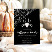 Lieve Zwarte Spin Invitatie voor Halloweenfeest Kaart