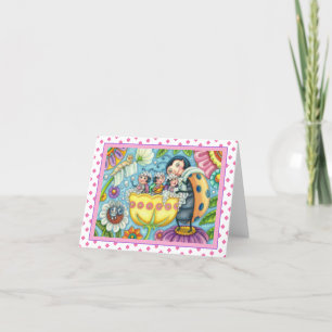 Lieveboerenliefje & kinderen, TULP BUBBELBAD Blank Kaart