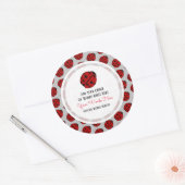 Lieveboesticker op maat ronde sticker (Envelop)