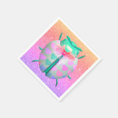 Lieveboompje mooie harten leuk glitters servet (Hoek)