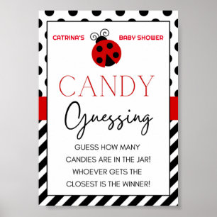 Lieveheersbeestje Baby Shower Bord Poster