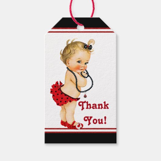 Lieveheersbeestje Baby Shower Cadeaulabel (Voorkant)