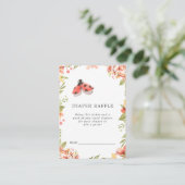 Lieveheersbeestje Baby Shower Luier Raffle Ticket Informatiekaartje (Staand voorkant)