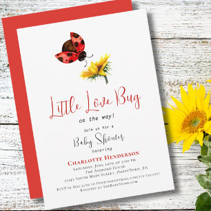 Lieveheersbeestje Baby Shower, Meisje Little Love Kaart