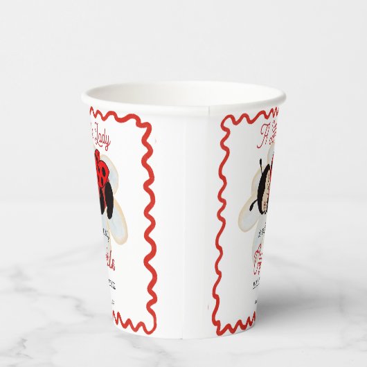 Lieveheersbeestje baby shower schattig slaapbeestj papieren bekers (Rechts)