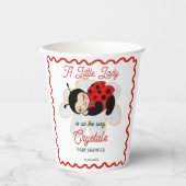 Lieveheersbeestje baby shower schattig slaapbeestj papieren bekers (Voorkant)