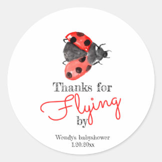 Lieveheersbeestje baby shower sticker