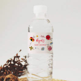 lieveheersbeestje Baby shower Waterfles Etiket