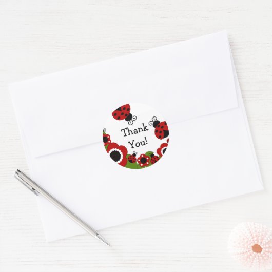 lieveheersbeestje bedankt Sticker (Envelop)