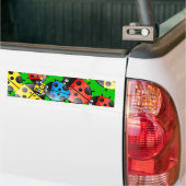 Lieveheersbeestje Behang Bumpersticker (Op Truck)