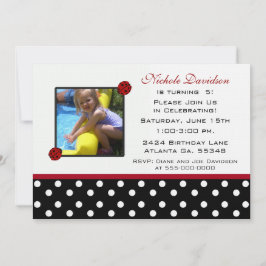 Lieveheersbeestje: Birthday Party Invitations Kaart