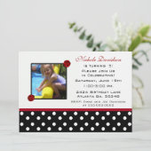 Lieveheersbeestje: Birthday Party Invitations Kaart (Staand voorkant)