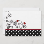 Lieveheersbeestje: Birthday Party Invitations Kaart (Achterkant)