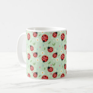 Lieveheersbeestje Bloem Patroon Koffiemok