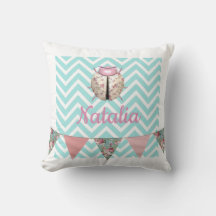 Lieveheersbeestje bloemenbunting chevron roze blau