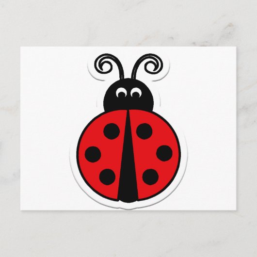 lieveheersbeestje briefkaart (Voorkant)