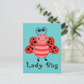 Lieveheersbeestje Briefkaart (Staand voorkant)