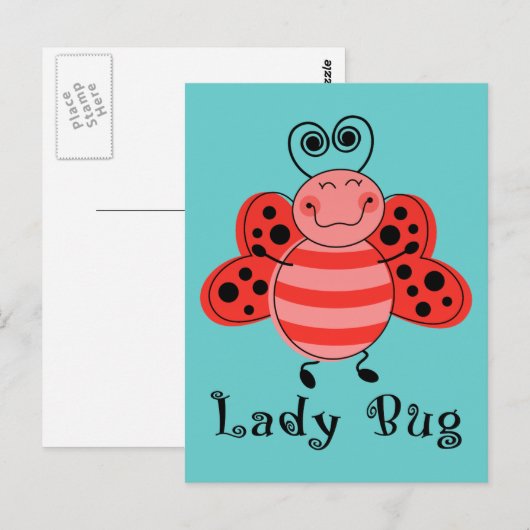 Lieveheersbeestje Briefkaart (Voorkant / Achterkant)