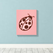 Lieveheersbeestje Canvas Kunstprint Afdruk (Insitu (Houten vloer))