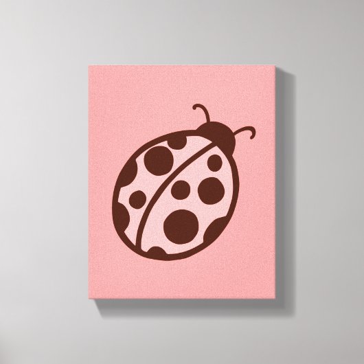 Lieveheersbeestje Canvas Kunstprint Afdruk (Voorkant)