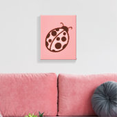 Lieveheersbeestje Canvas Kunstprint Afdruk (Insitu (Woonkamer))