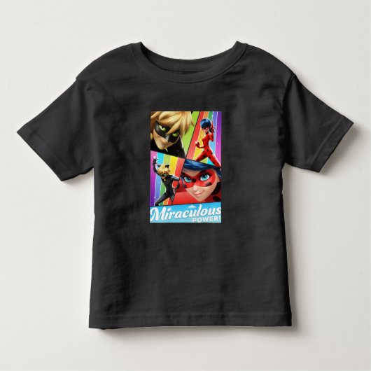 Lieveheersbeestje & Cat Noir | Miraculous Kracht! Kinder Shirts (Voorkant)