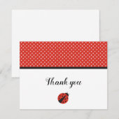 Lieveheersbeestje dank je briefje -blank kaart (Voorkant / Achterkant)