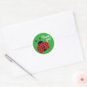 Lieveheersbeestje Dank je wel Ronde Sticker (Envelop)