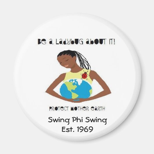 Lieveheersbeestje De aardmagneet redden Magneet (Voorkant)