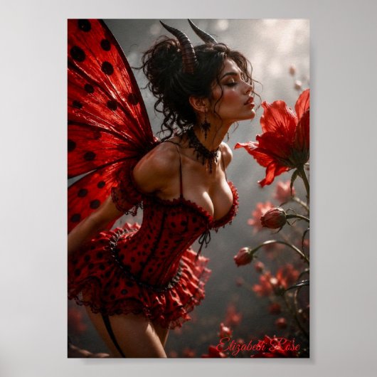 Lieveheersbeestje-demonesse Poster (Voorkant)