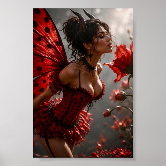 Lieveheersbeestje-demonesse Poster (Voorkant)