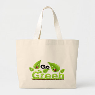 lieveheersbeestje denkt groen grote tote bag