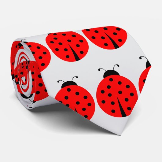 Lieveheersbeestje Design Stropdas (Opgerold)