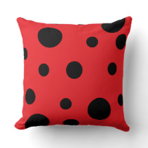 Lieveheersbeestje dierprint rood en zwart stippenp