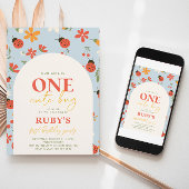 Lieveheersbeestje eerste verjaardag uitnodiging | 