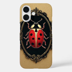 Lieveheersbeestje Elegante Artistieke Schildering iPhone 16 Hoesje