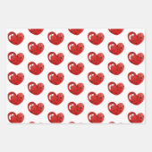 Lieveheersbeestje en harten patroon Verjaardag Inpakpapier Vel (Voorkant)